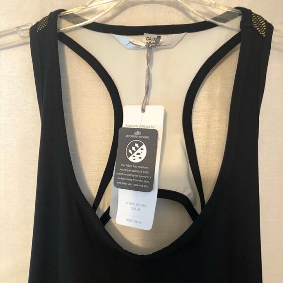 NWT X by Gottex Racerback  Athletic Tank Black Ladies Med - Picture 5 of 14